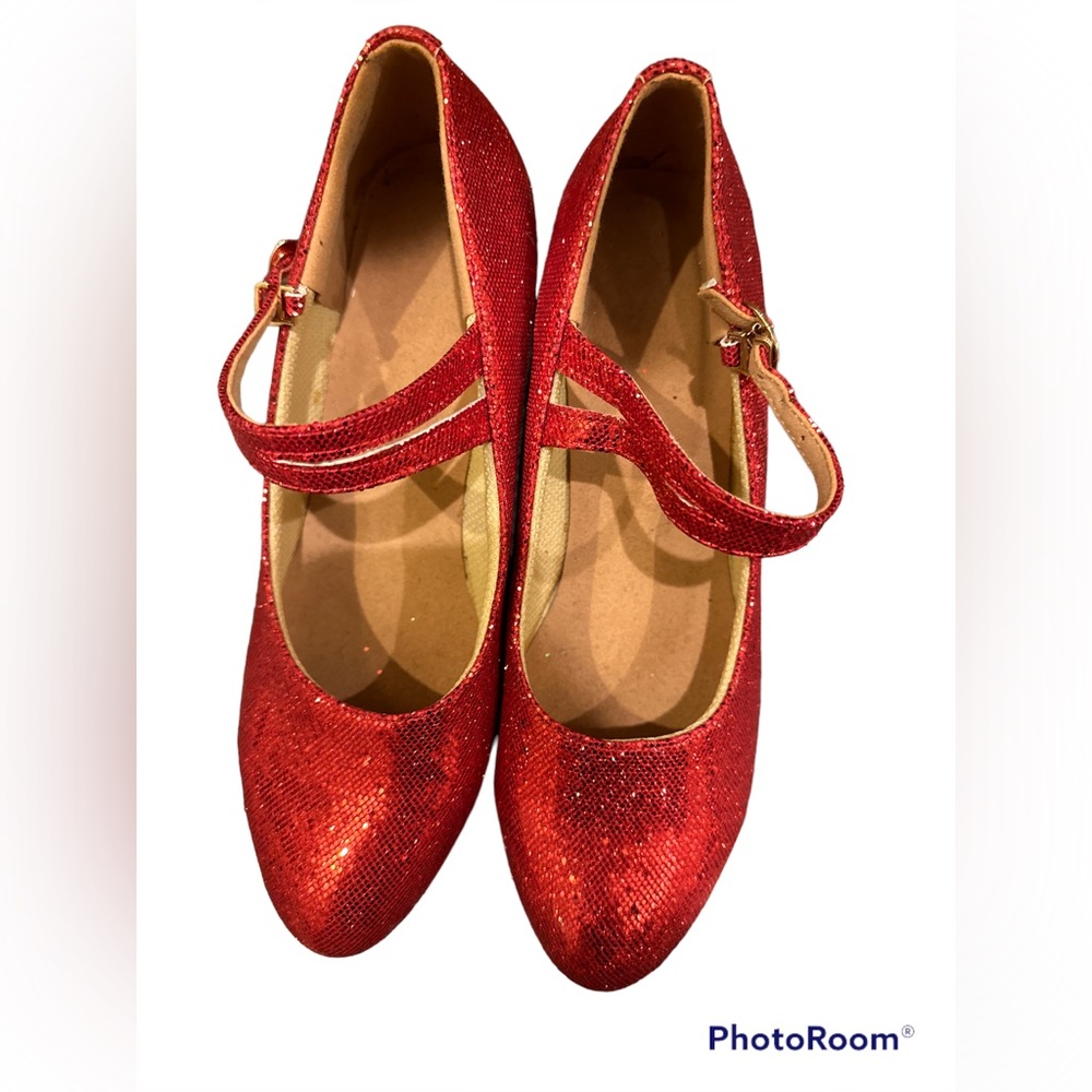 Women’s red sparkly character shoes for Dorothy Costume. Size 9 worn once